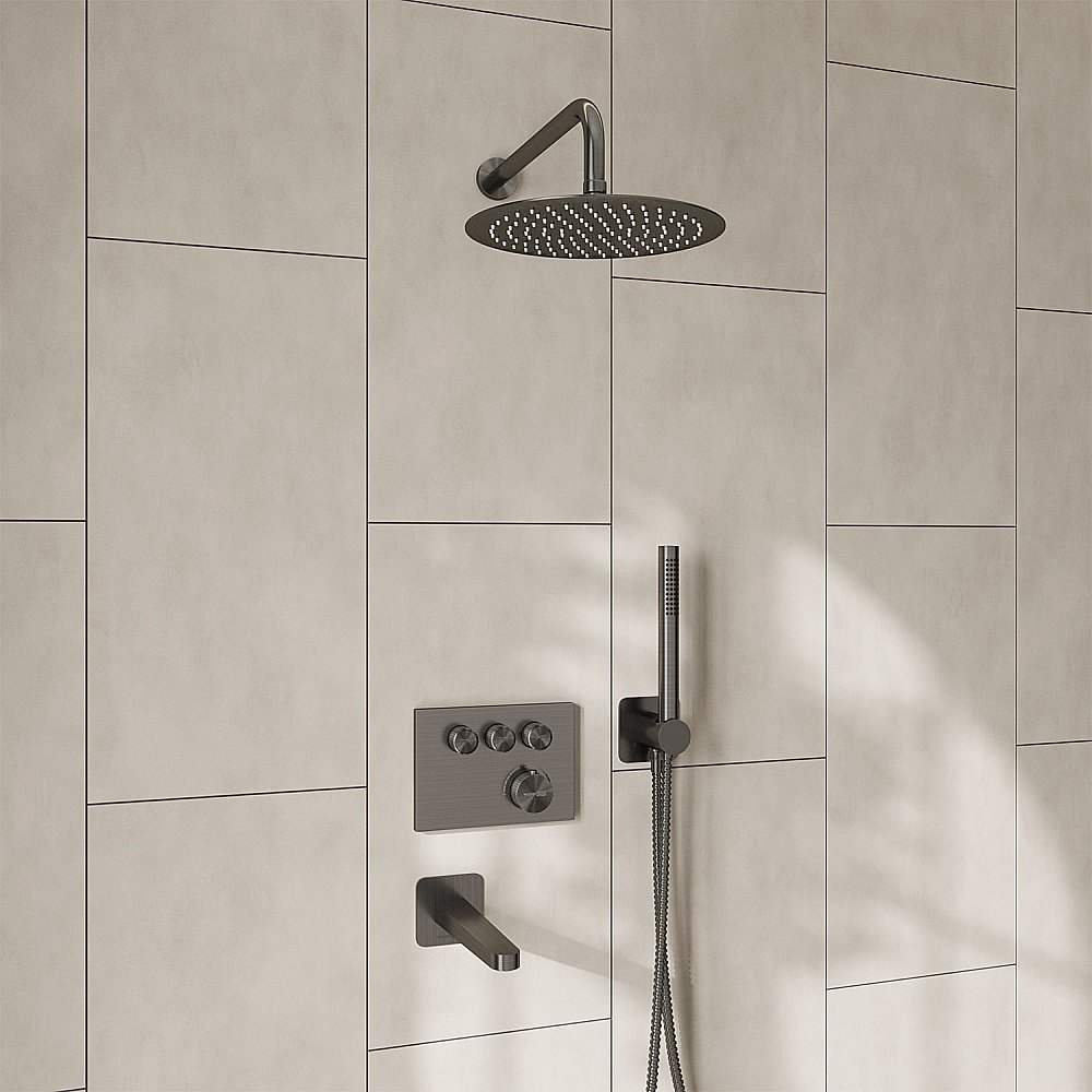 Душевая система WasserKraft Wern A4258.097.121.275.100.276.298 Thermo никель купить в интернет-магазине сантехники Sanbest