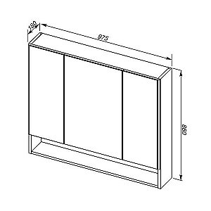 Зеркальный шкаф Aquanet Виго 100 сине-серый купить в интернет-магазине сантехники Sanbest