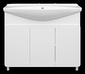 Тумба с раковиной Misty Чегет -105 П-Чег-01105-011 белая для ванной в интернет-магазине Sanbest