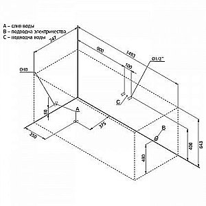 Акриловая ванна Aquanet Corsica 150x75 205478 с к/с купить в интернет-магазине Sanbest