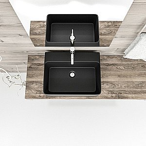 Раковина Esbano Circon 52 ESRNCIRC52MB черная купить в интернет-магазине Sanbest