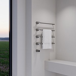 Полотенцесушитель электрический ABBER Charme AH4004BST сталь брашированная купить в интернет-магазине сантехники Sanbest