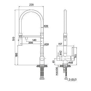 Смеситель для кухни Iddis Ace ACEMGFFi05 золото матовое купить в интернет-магазине сантехники Sanbest