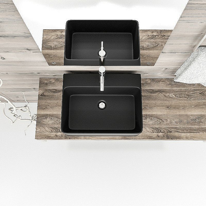 Раковина Esbano Circon 52 ESRNCIRC52MB черная купить в интернет-магазине Sanbest