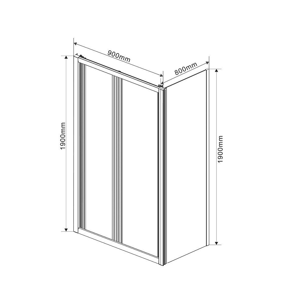 Душевой уголок Vincea Garda VSR-1G8090CL 90x80 купить в интернет-магазине Sanbest