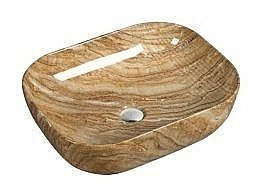 Раковина накладная SantiLine 50 SL-7025 коричневый мрамор купить в интернет-магазине Sanbest