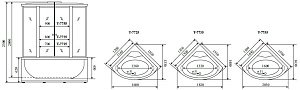 Душевой бокс Timo Lux T-7735 C 135х135 купить в интернет-магазине Sanbest