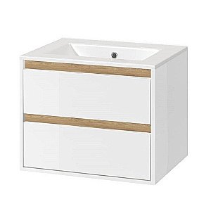 Тумба с раковиной Excellent TUTO MLEX.0103.800.WHBL 80 белый/дуб для ванной в интернет-магазине Sanbest