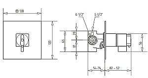 Смеситель встраиваемый термостатический Migliore Kvant 25404 золото купить в интернет-магазине сантехники Sanbest