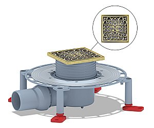 Душевой трап с решеткой Bronze De Luxe 21962-5602 бронза купить в интернет-магазине Sanbest