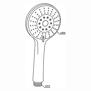 Душевая лейка Paini Catania CTCR155F3D100 хром купить в интернет-магазине сантехники Sanbest
