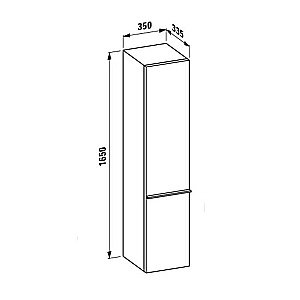 Шкаф-пенал Laufen Case 4.0202.2.075.463.R для ванной в интернет-магазине сантехники Sanbest