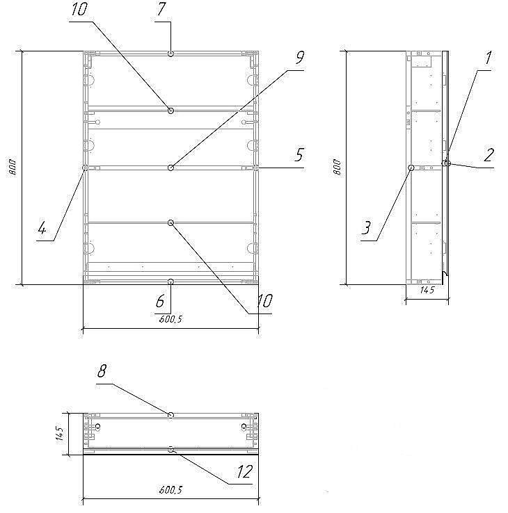 Зеркальный шкаф CERSANIT MODUO SB-LS-MOD60/Wh купить в интернет-магазине сантехники Sanbest