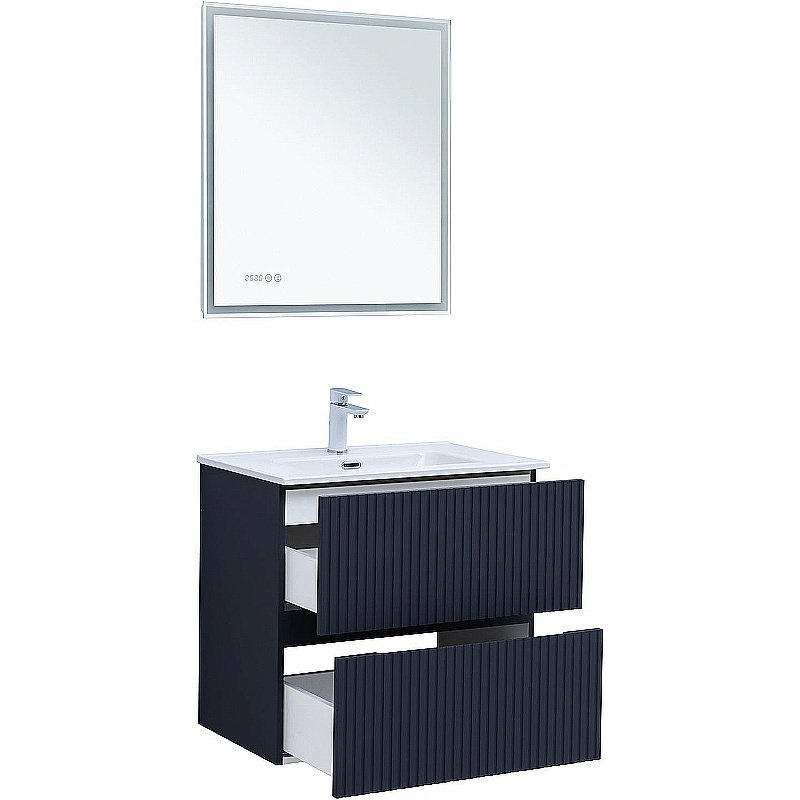 Тумба с раковиной Aquanet Джейн 70 313301 маренго для ванной в интернет-магазине Sanbest