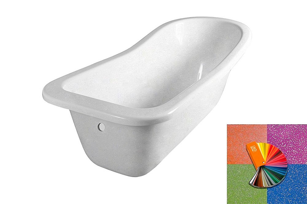 Ванна Эстет Царская 170x73 цвет по RAL c блестками купить в интернет-магазине Sanbest