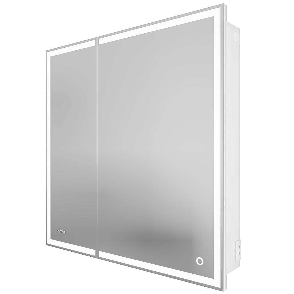 Зеркальный шкаф Grossman Меркадо 80 208010 белый купить в интернет-магазине сантехники Sanbest