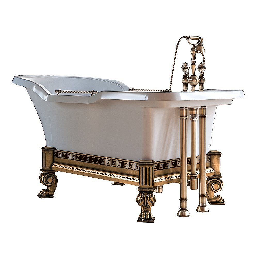 Ванна Migliore Impero Affusto 26341 180х87 белая,бронза купить в интернет-магазине Sanbest