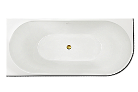 Акриловая ванна Royal Bath NERO RB710302BL-GD 170х78 белый/черный купить в интернет-магазине Sanbest
