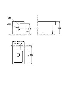 Унитаз приставной Grohe Cube Ceramic 3948500H безободковый купить в интернет-магазине Sanbest