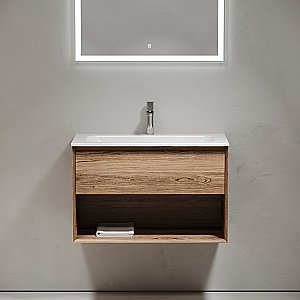 Тумба с раковиной Sancos Marmi 1.0 MR1.080ECH дуб чарльстон для ванной в интернет-магазине Sanbest