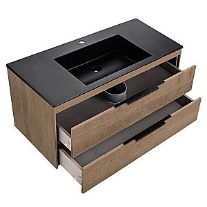 Тумба с раковиной Vincea Chiara 2D 1000 N.Oak для ванной в интернет-магазине Sanbest