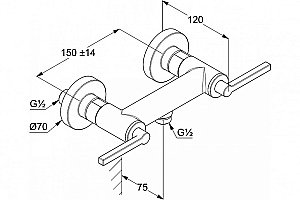 Смеситель для душа Kludi Nova Fonte Puristic 207103915 черный купить в интернет-магазине сантехники Sanbest