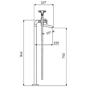 Смеситель для ванны Kaiser Trio 57222 купить в интернет-магазине сантехники Sanbest