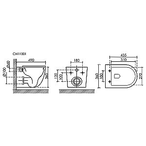 Унитаз подвесной Ceramica Nova Uno CN11001 белый, безободковый, с крышкой микролифт купить в интернет-магазине Sanbest