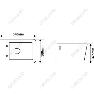Унитаз подвесной Melana MLN-B2370 белый купить в интернет-магазине Sanbest