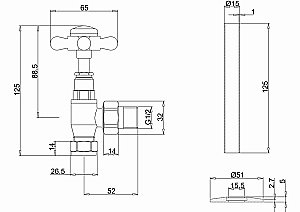 Полотенцесушитель Burlington Cleaver R3 CHR BR хром купить в интернет-магазине сантехники Sanbest
