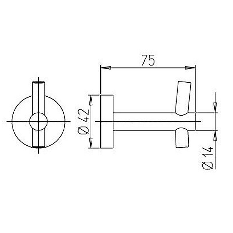 Крючок PAINI Pixel 81CR011 хром купить в интернет-магазине сантехники Sanbest