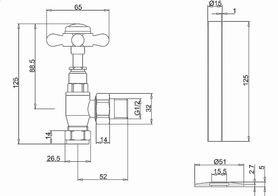 Полотенцесушитель Burlington Cleaver R3 CHR BR хром купить в интернет-магазине сантехники Sanbest