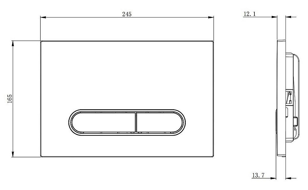 Кнопка для инсталляции Boheme 667-B черная матовая купить в интернет-магазине сантехники Sanbest