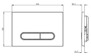 Кнопка для инсталляции Boheme 667-B черная матовая купить в интернет-магазине сантехники Sanbest