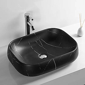 Раковина накладная CeruttiSpa 56,5 CR0086 MMB1 мрамор черный матовый купить в интернет-магазине Sanbest