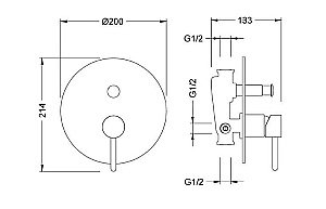 Смеситель для душа Schein Icon 6026069 купить в интернет-магазине сантехники Sanbest