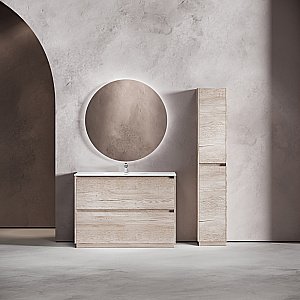 Тумба с раковиной Sancos Libra Floor 120 LB120F-1EG дуб галифакс натуральный для ванной в интернет-магазине Sanbest