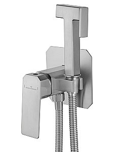 Смеситель с гигиеническим душем встраиваемый WONZON & WOGHAND DIAMOND, Брашированный никель (WW-88829011-BN) купить в интернет-магазине сантехники Sanbest