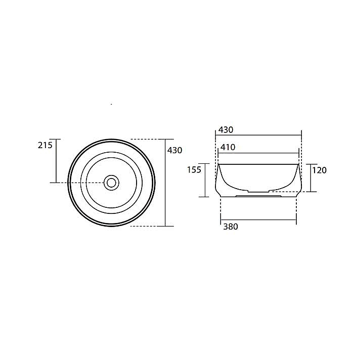 Раковина Kerasan F10 43 4304 Бургундский матовый купить в интернет-магазине Sanbest