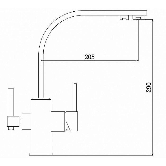 Смеситель для кухни Zorg Sanitary ZR 332 YF Хром купить в интернет-магазине сантехники Sanbest