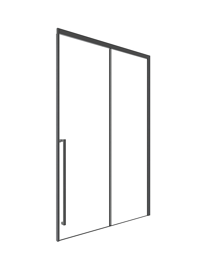 Душевая дверь Timo TDSS-150/03C-8L/R 150 профиль черный/стекло прозрачное купить в интернет-магазине Sanbest