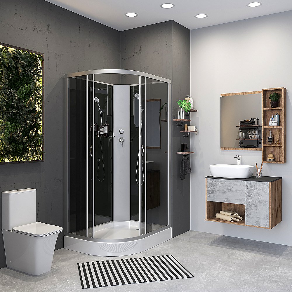 Душевая кабина Niagara Classic NG-3512-14BK 120х80 купить в интернет-магазине Sanbest