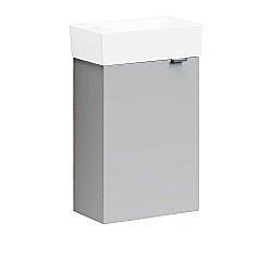 Тумба под раковину Sancos Mini MN35WL белый глянец/левая купить в интернет-магазине сантехники Sanbest