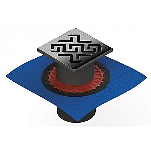 Душевой трап прямой Berges Zentrum Antik 15х15 091465 хром глянец купить в интернет-магазине Sanbest