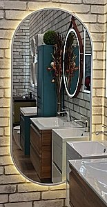 Зеркало с подсветкой Art&Max BARI AM-Bar-700-1500-DS-C-White в ванную от интернет-магазине сантехники Sanbest