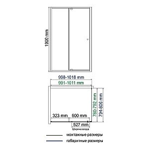 Душевой уголок WasserKRAFT Aula 11P17 100х80 стекло прозрачное/профиль хром купить в интернет-магазине Sanbest