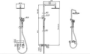Душевая система Aquatek Вега AQ2060CR хром купить в интернет-магазине сантехники Sanbest
