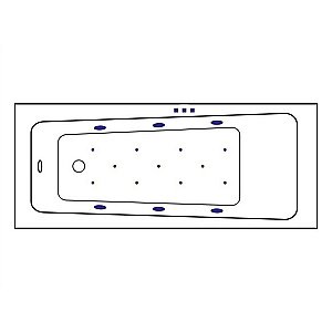 Ванна акриловая EXCELLENT Ava RELAX WAEX.AVA17.RELAX.BR 170x70 белая с гидромассажем купить в интернет-магазине Sanbest