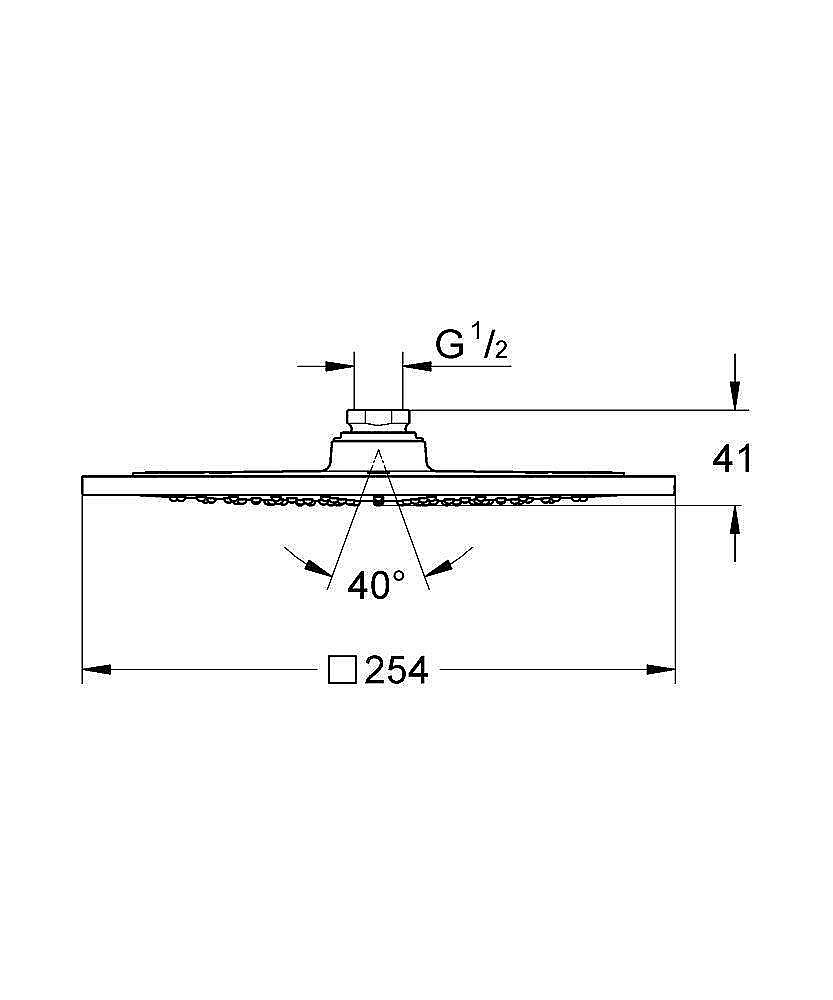 Верхний душ  Grohe Rainshower F-series 27271000 хром купить в интернет-магазине сантехники Sanbest