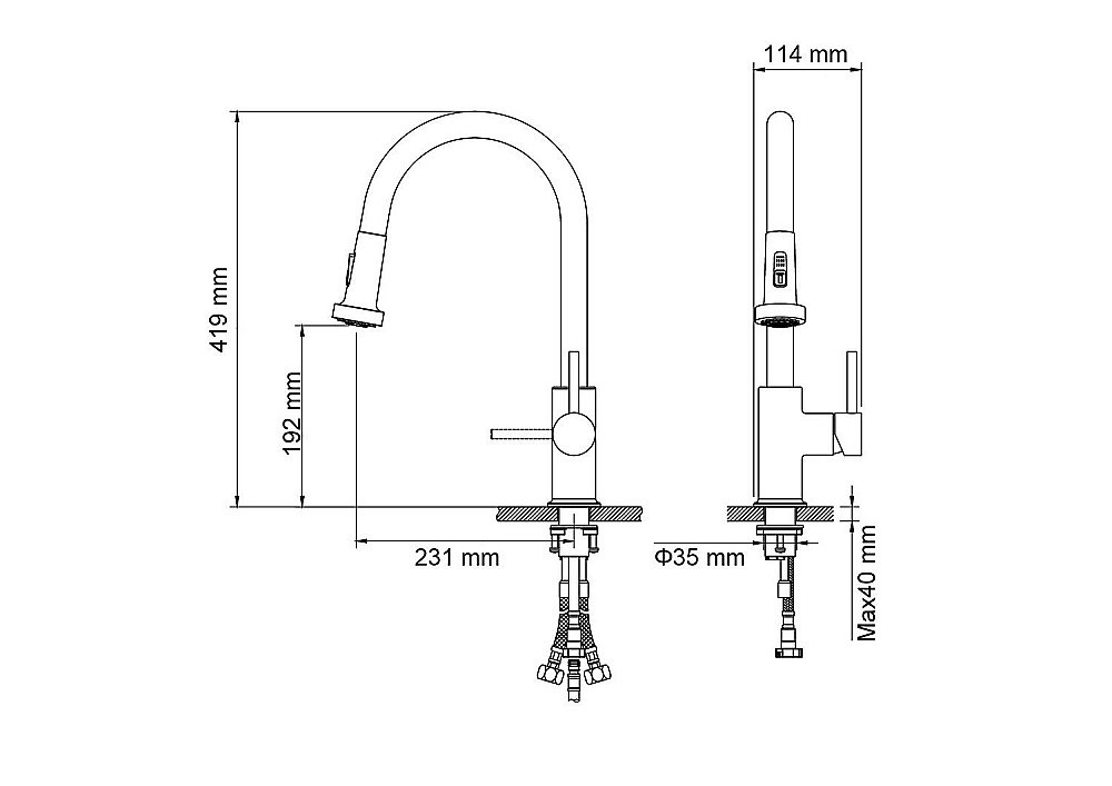 Смеситель для кухни Timo Saona 2316/03FL черный матовый купить в интернет-магазине сантехники Sanbest